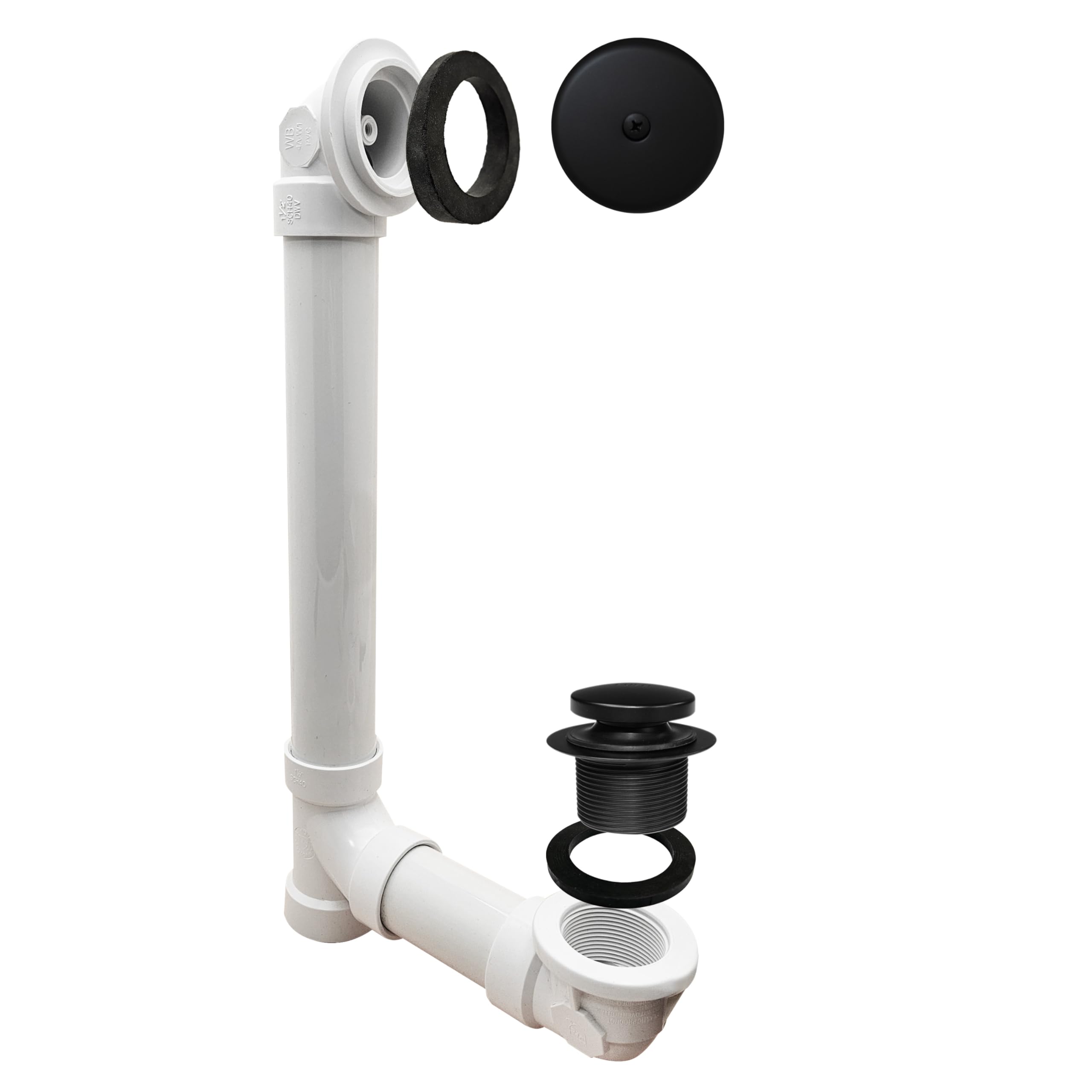 Amazon.com: Westbrass Tip-Toe Sch. 40 PVC Bath Waste with One-Hole