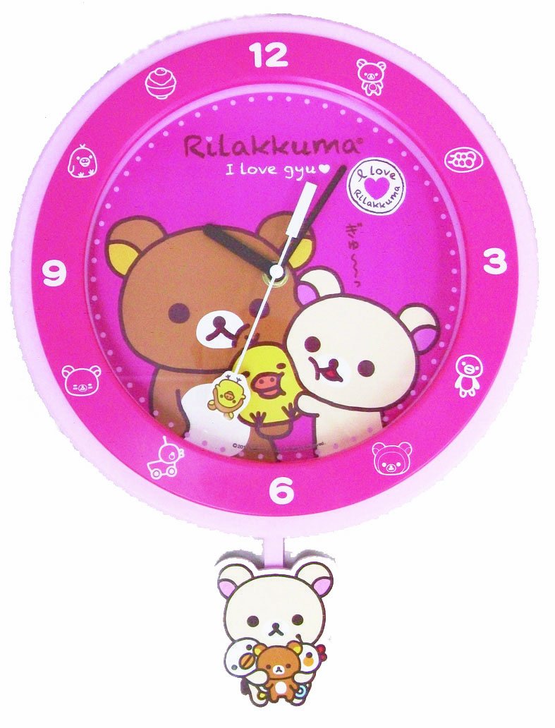 Amazon.co.jp: I LOVE リラックマ 壁掛け振り子時計 : ホーム＆キッチン