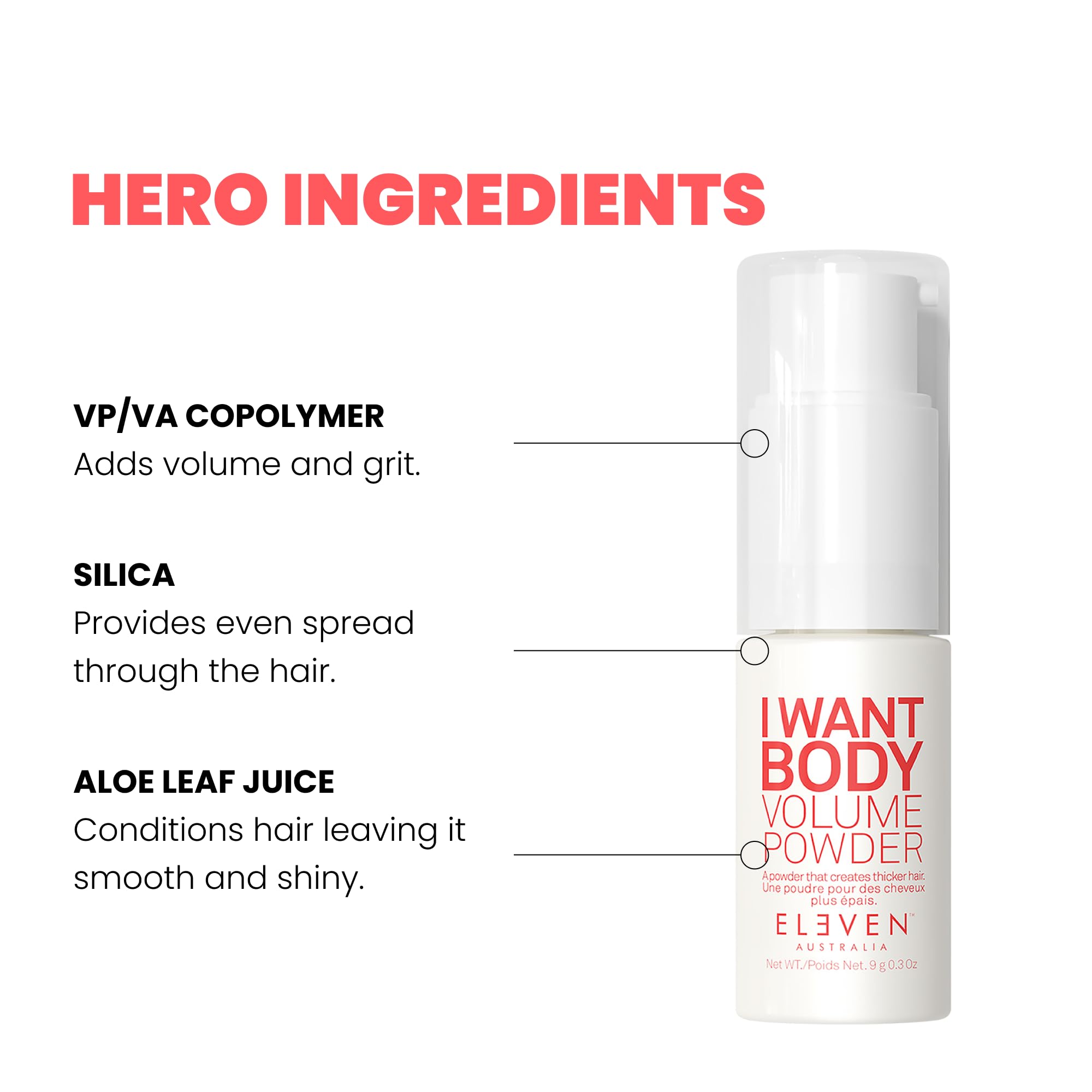 ELEVEN AUSTRALIA I Want Body Volume Texture Powder, Matte Finish
