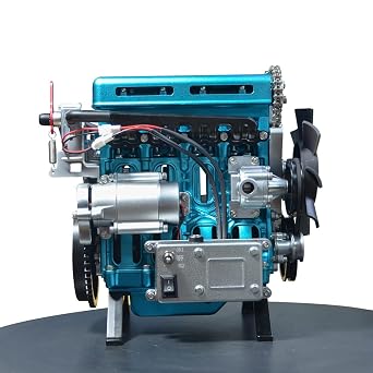 L4 Metal Model Engine Kit for Adults, Turbocharged Inline-Four Car Realistic Simulation Engine Model Mechanical Engineering DIY Assembly Engine That Runs (364+PCS)