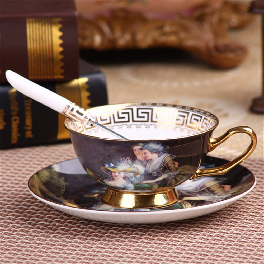 Amazon｜カップとソーサーセット メタルホルダー、磁器ティー