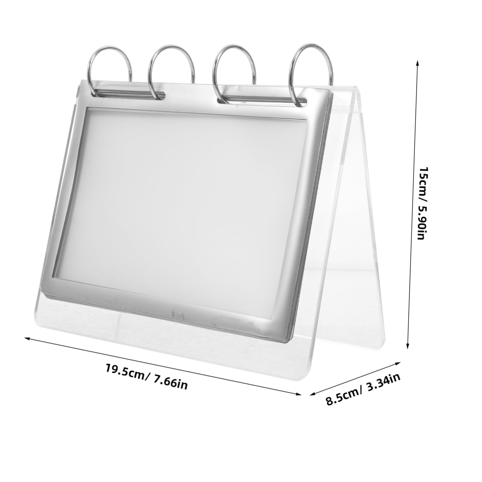 SEWACC 4piezas Soporte De Exhibición De Menú Transparente Base Estable Para Restaurantes y Eventos Portacarteles Para Menús Recepciones y Ferias Comerciales