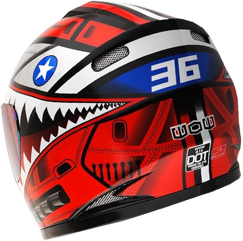 Miniatura 5 de WOW Casco integral para motocicleta, bicicleta urbana BMX MX para niños HKYB15