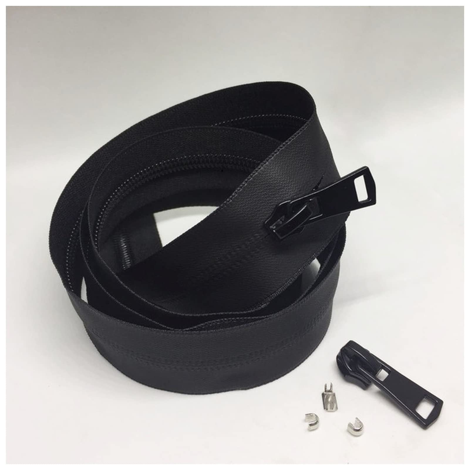 Chiusure lampo, 1-10 m #5 Cerniera invisibile impermeabile in nylon Chiusure lampo a spirale Cortile Nero sfuso con cursori Zip for cucito fai da te Borse artigianali su misura Tende Cerniera(10m TPU)
