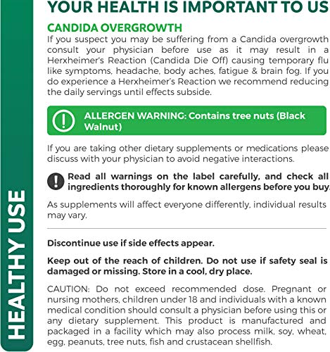 Candida Complex - 120 Capsules (Non-GMO) Extra Strength - Powerful Yeast & Intestinal Flora Support with Caprylic Acid, Oregano Oil and Probiotics - Support Supplement - Thumbnail 3