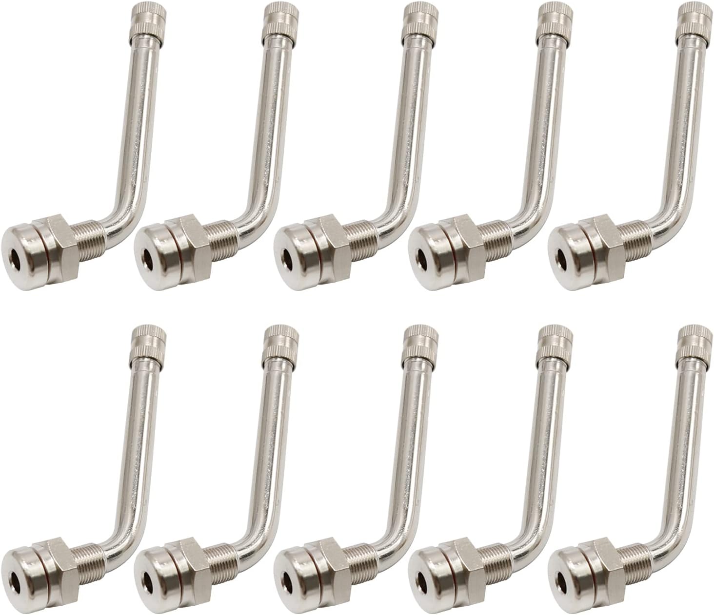 10 Pack Valve Stem, Truck Tire Valve Stems TR545D 60 Degree