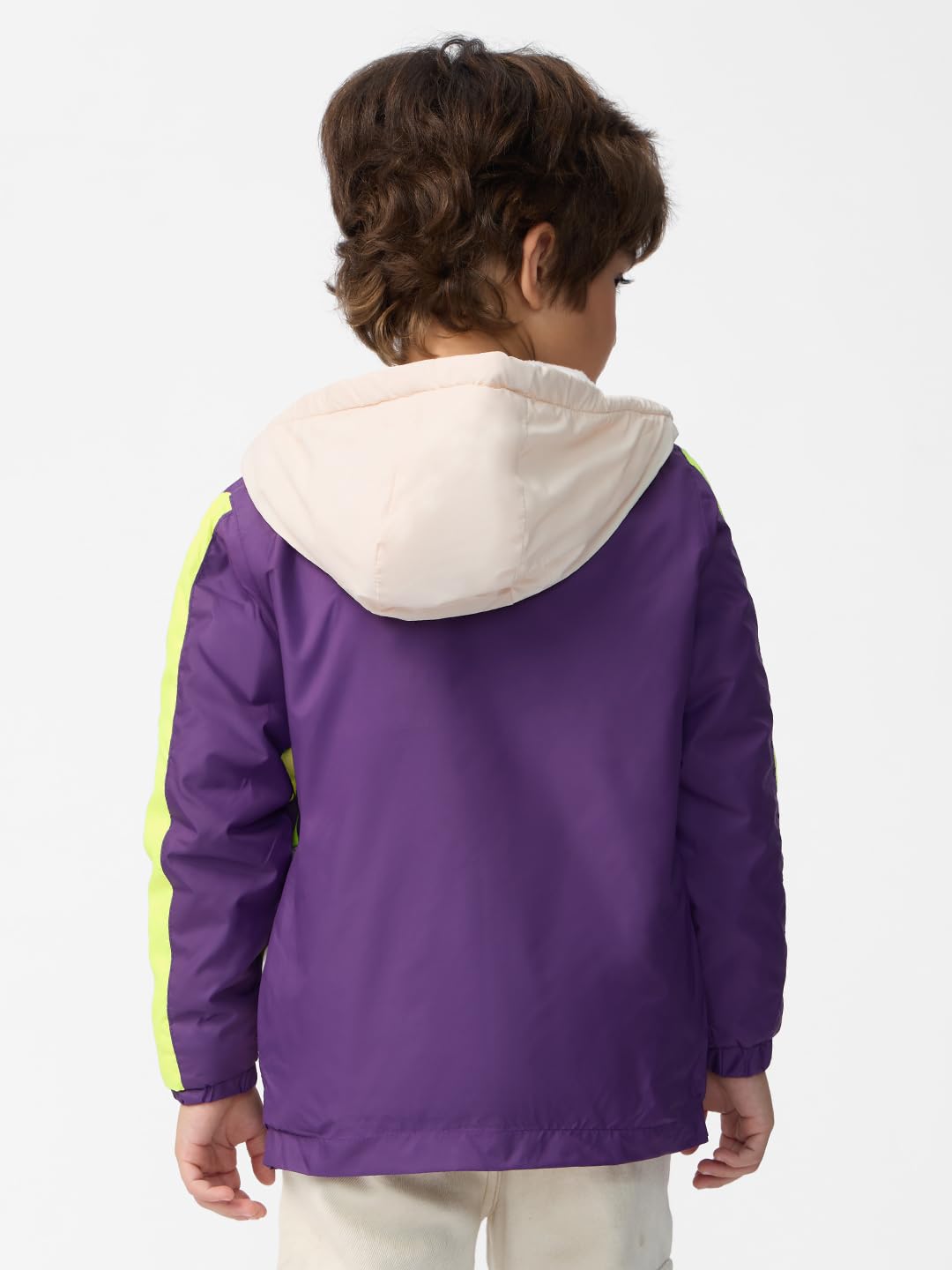 The Souled Store Dewberry - Chaqueta de cuello con capucha para niños y bebés, con cremallera frontal, manga larga, bloque de color, con capucha y cremallera para niños