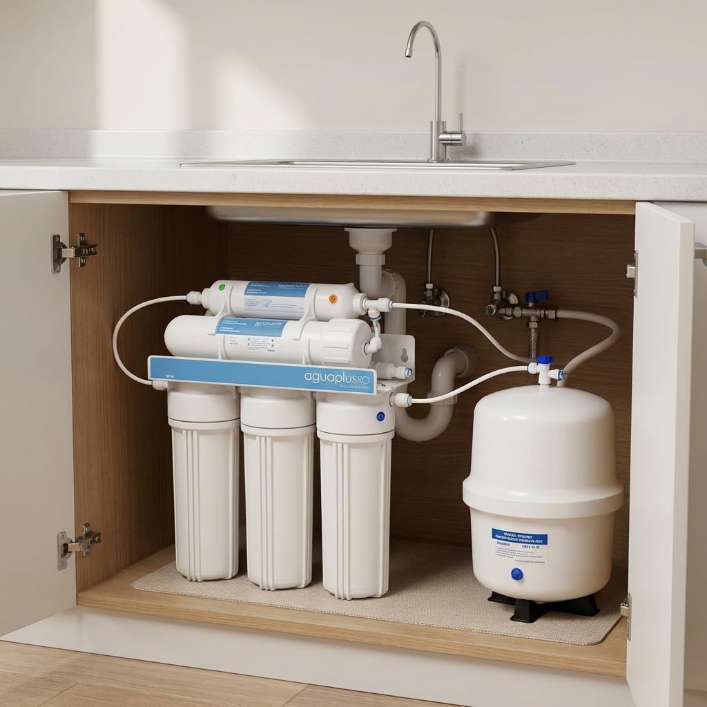 Suinga Equipo Osmosis Inversa 5 Etapas Sin Bomba | Conexion Rosca Macho 1/4" | Presion Minima 2,5 Bar | Agua Purificada y Segura | Elimina Sabores | Proporciona Agua de Baja Minerilacion
