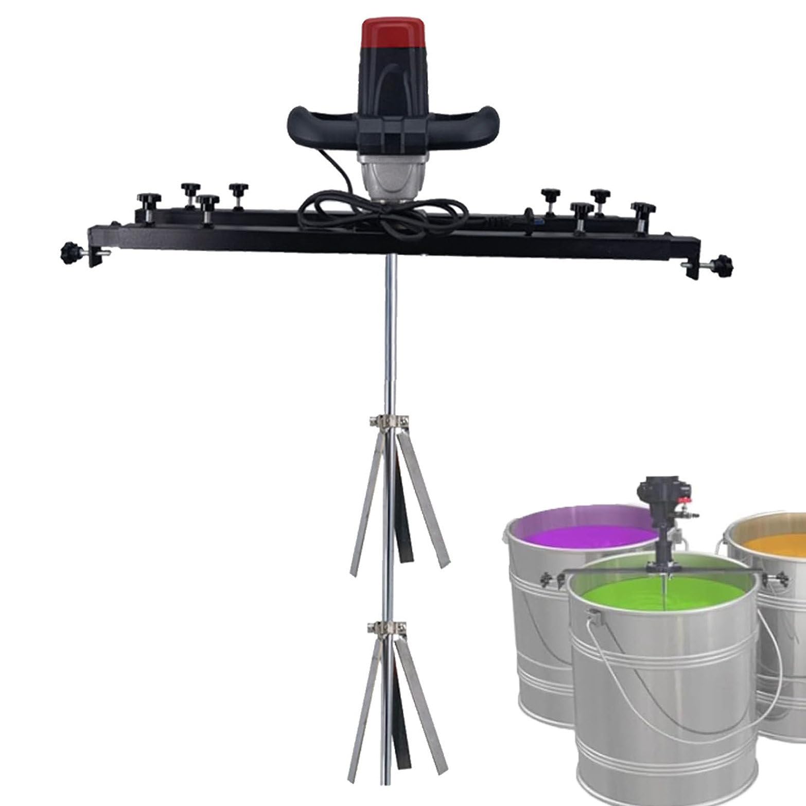 GmhXylophyte 3000w Ibc Electric Agitator, Commercial Electric Tank Mixer Machine With Support Hanger, For Paint Coating Materials Viscous Liquid Ink Dissolver Agitator A.FoldingWheel