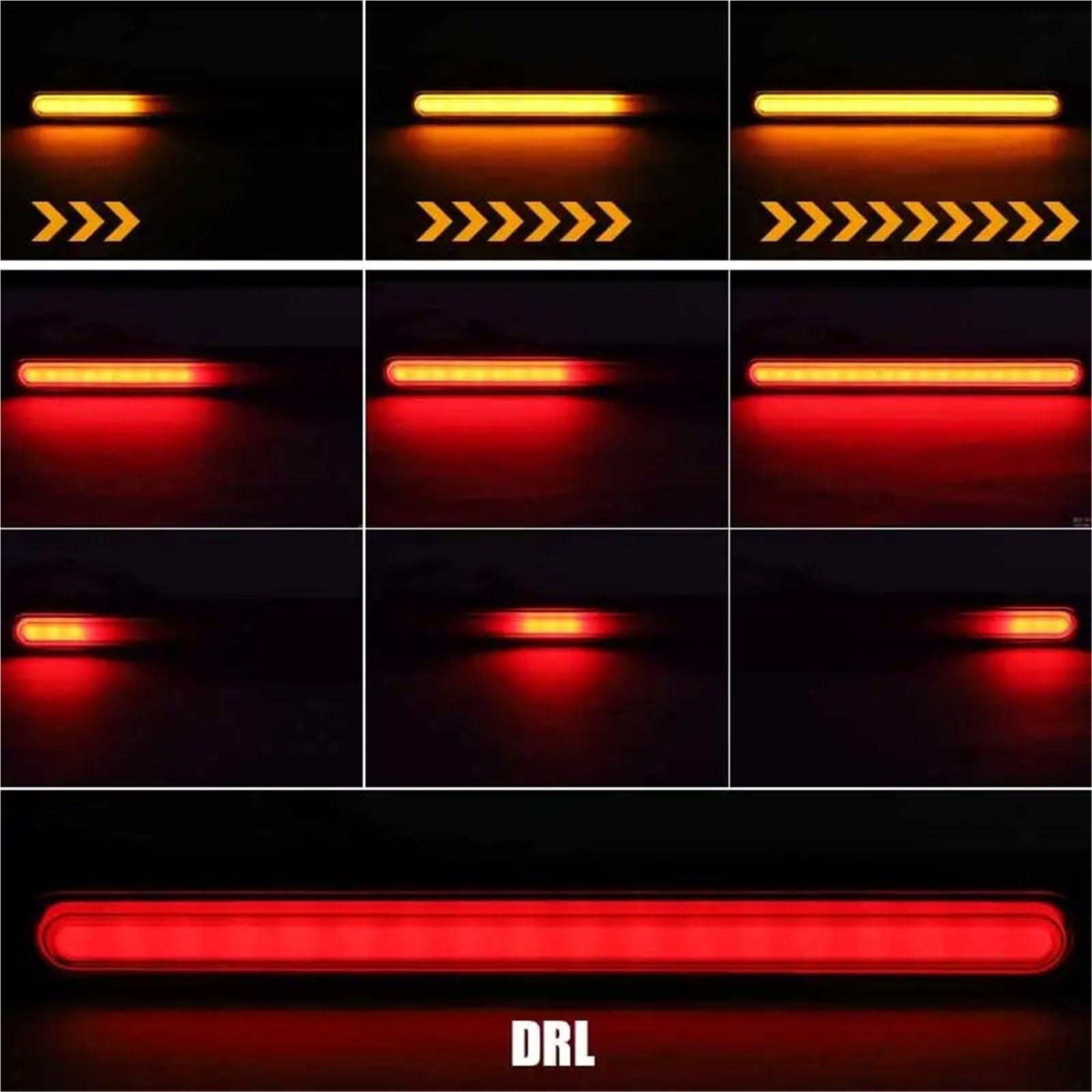 Luz LED De Freno Trasero DRL Intermitente Advertencia Parada Para Coche Camión Remolque Tractor Camioneta RV 12V/24V Faros Traseros
