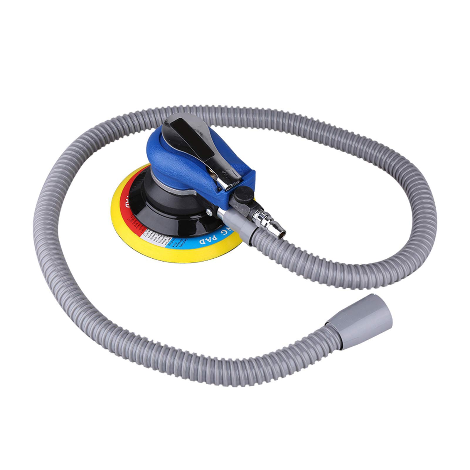 Ultima levigatrice P-alm professionale ad aria casuale da 1 pz con regolatore di controllo s-peed integrato, struttura compatta per utensile pneumatico da 150 mm con pad da 6 pollici e tubo di