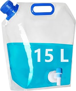 Recipiente de Agua Plegable de Portátil con Grifo Bidón de Agua Plegable Bolsa de Agua Potable Tanque de Agua Potable Plegable para Camping al Aire Libre Senderismo Picnic Barbacoa