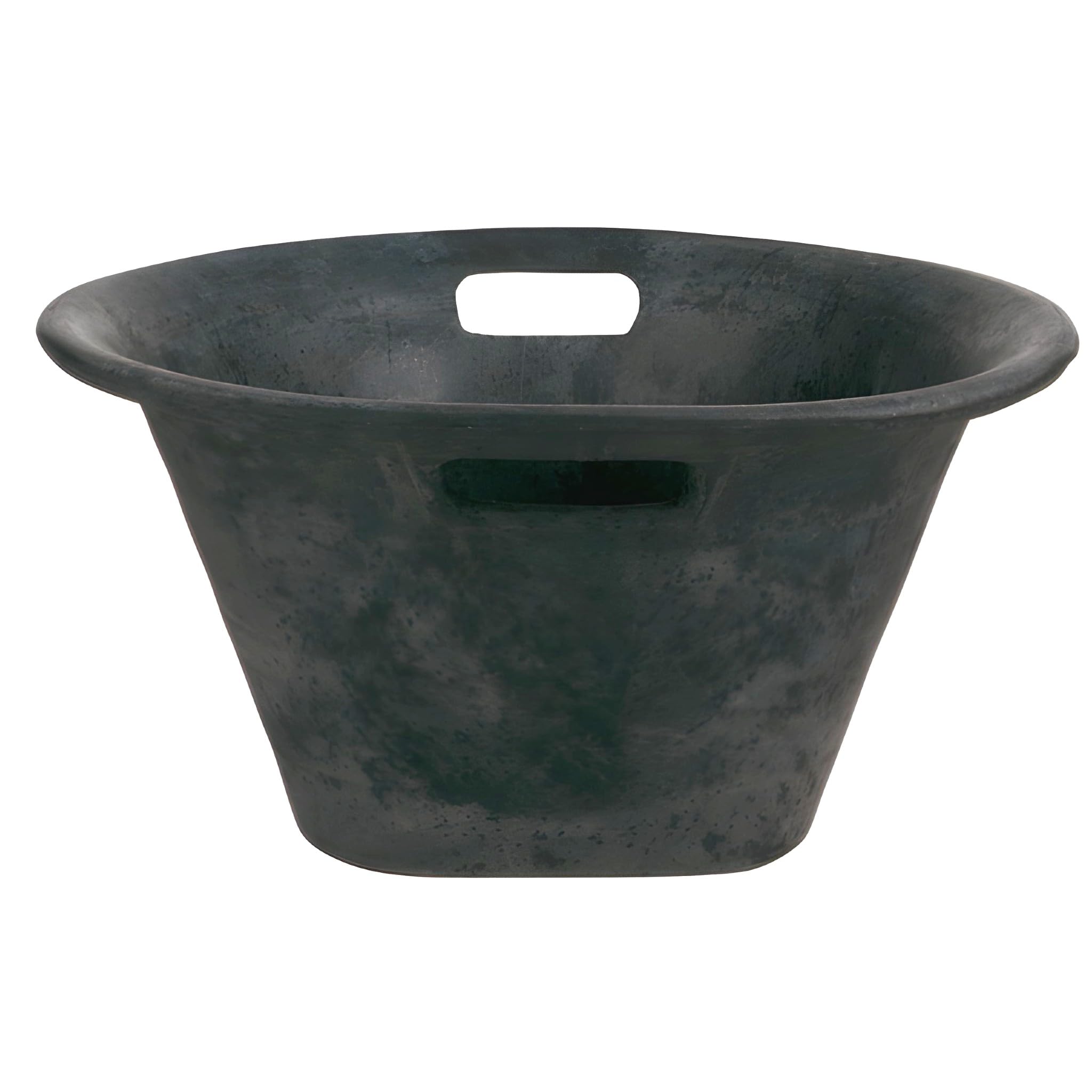 Bricoloco Cesto de leña de caucho reciclado de 13 litros,para transporte y almacenamiento de troncos, ramas para la chimenea y barbacoa, o escombros – Capazo de goma muy resistente y duradero (5)