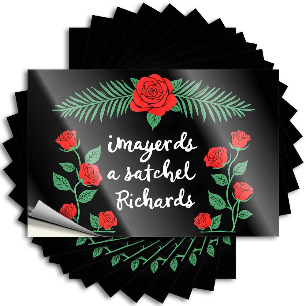 Funny Sticker Tiki Bar Decor Custom Stickers, Cover Waterproof Red Roses and Green Leaves: A Charming Floral Design for Hydro Flask | Lover Vinyl Decals for Mold Holiday Gift(12X18CM)