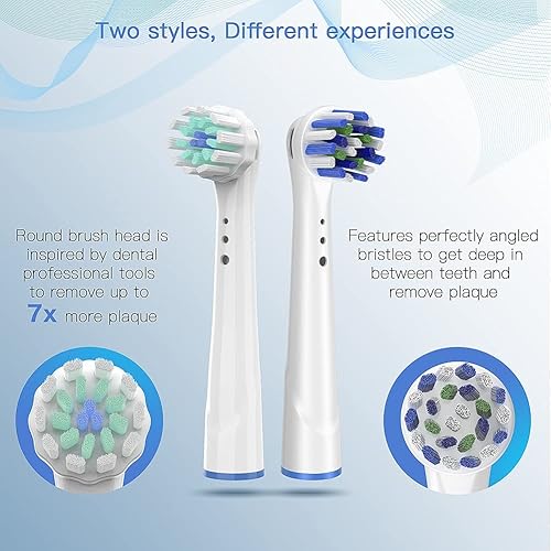 Miniatura 7 de Cabezales de cepillo de dientes de repuesto para Oral B Braun, paquete de 16 cabezales de cepillo eléctrico profesionales, cabezales de cepillo de