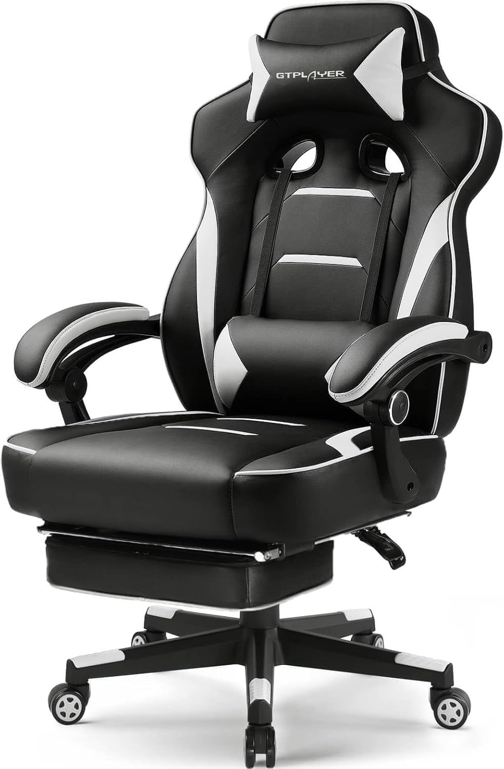 LUCKRACER Gaming Chair, Video Game Chairs Gaming Computer Chair with Footrest 350Lb Heavy Duty Gaming Chair Ergonomic Office Chair Lumbar Support for