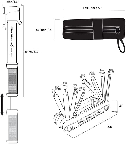 Miniatura 5 de Blackburn Kit de bicicleta de paseo local con mini-bomba o CO2