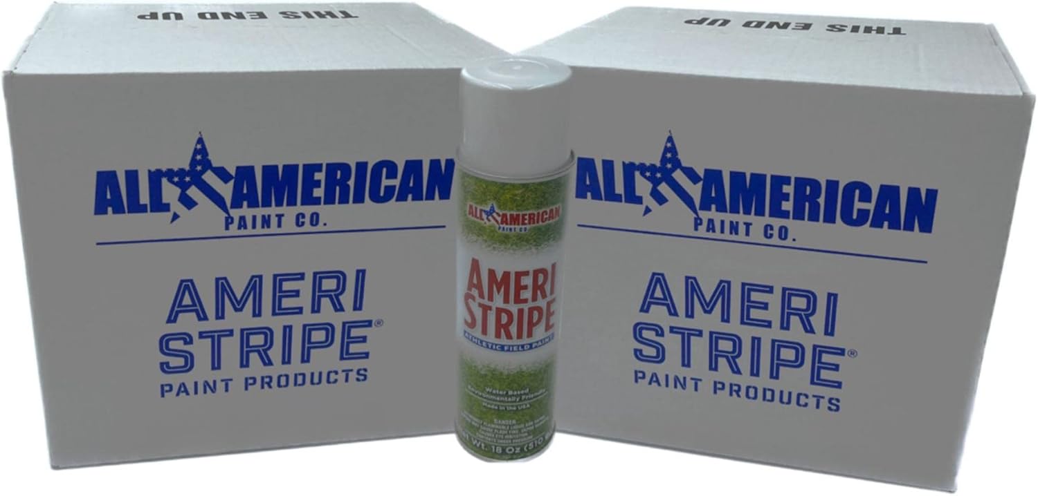 White Athletic Grass Field Marking Spray Paint - 2 Case Pack (24 Cans) 18 oz of Paint per Can *Improved Formula*