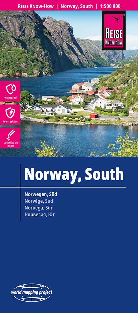Reise Know-How Landkarte Norwegen, Süd / Norway, South (1:500.000): reiß- und wasserfest (world mapping project)