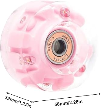 Inline Skate Replacement Wheels, Quad Roller Skate Wheels, 4 Roller Skate Wheels, Abrasion Resistant High Elasticity Skate Replacement Wheels for Double Row Skates