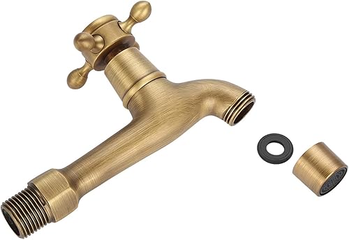 Miniatura 7 de Grifo vintage, grifo de latón, grifo de lavabo generalizado, montado en la pared, vintage para fregadero de cocina, trapeador, piscina, largo y