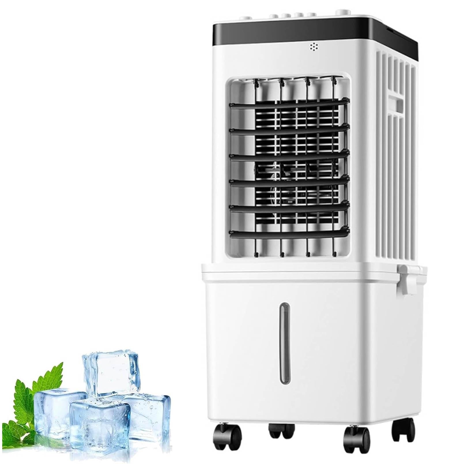TYYCKJ Portable Air Conditioner, Evaporative Cooler with 90° Oscillation, 7.5H Timer, 3 Fan Speeds, 15L Water Tanks, Remote Control – Personal AC Unit for Home, Office, Garage