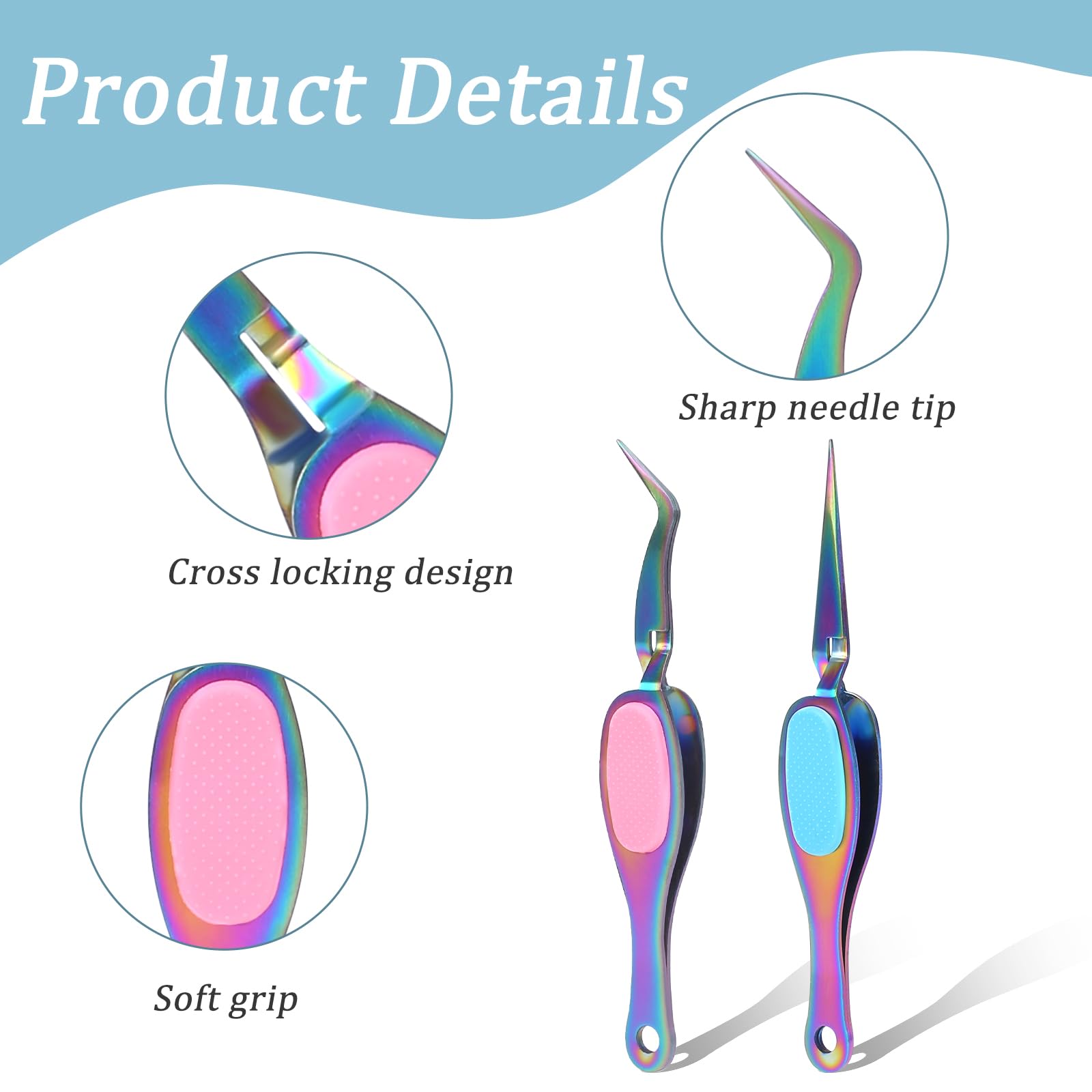 Precision Craft Tweezers - 2 Pack, Soft Grip -2