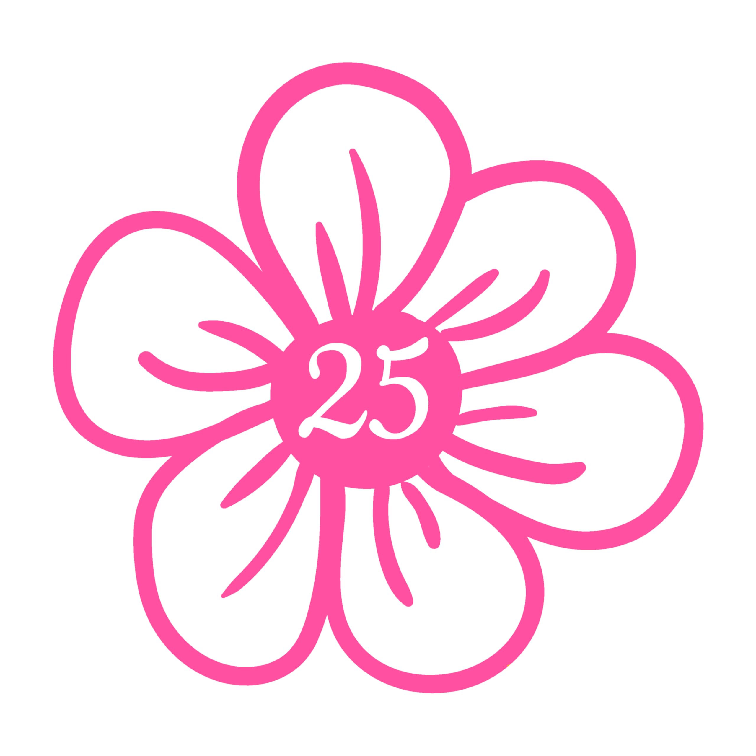 Pack of 4 Cute Flower Petal Wheelie Bin Stickers - Waterproof Decal - UV Resistant - Recycling Box Stick On Numbers - Custom Number - Sunflower Gifts (Pink, 14cm x 14cm (5.5" x 5.5"))