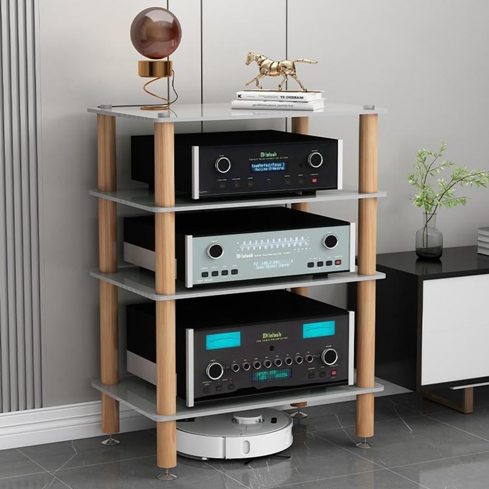 Vielseitiger Multimedia-Aufbewahrungsschrank – Robustes Eckregal für Zuhause & Büro, ideal für CD-Player, DJ-Equipment & Theatersysteme, platzsparendes Design