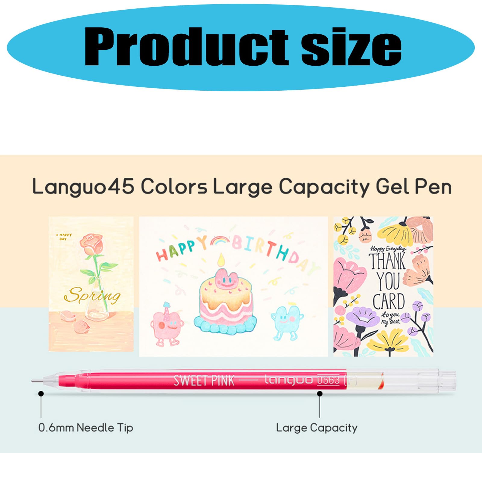 45/72 / 99 Farben Bunter Gelstift Mehrfarbiger Journalstift 0, 6 mm Nadelspitze für Farbcodierung Scrapbooking Kunst Zeichnung Planer