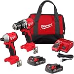 Milwaukee 3610-22CT M18 18V Kit compact sans fil sans fil Li-ion pour perce-marteau/composante de combo (2-Tool) (neuf Gen)