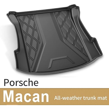 Macan Cargo Liner | Custom Fit All Weather Trunk Mat for 2014-2025 2026 Porsche Macan (Not for Electric) | Rear Cargo Tray Trunk Floor Mat Waterproof for Porsche Macan Rubber Cargo Mat Accessories