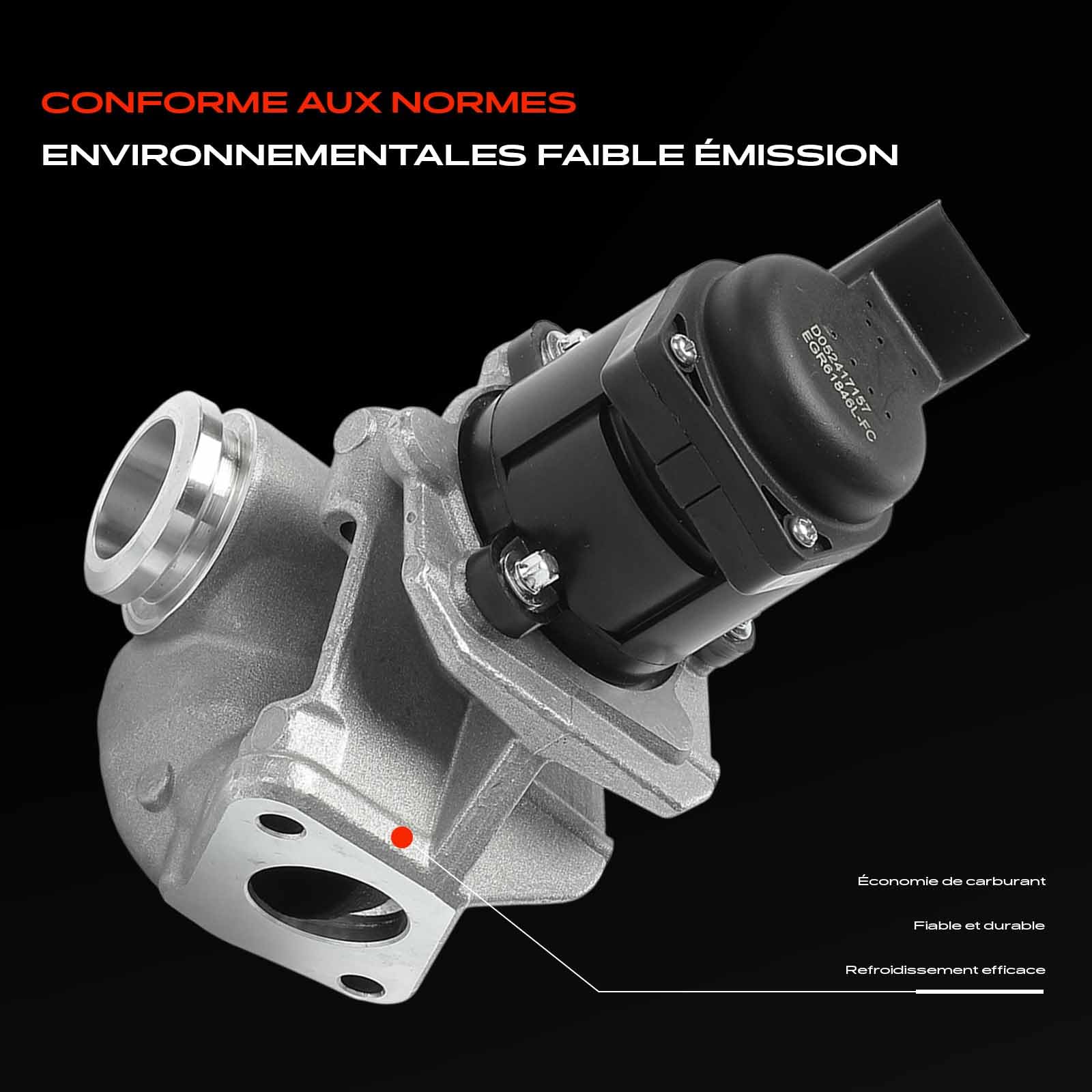 Frankberg Vanne EGR de recirculation des gaz d'échappement 1618.N8 | Compatible avec: 23h07 PN, Fourgonnette Fiesta V, C1 PM PN, Bipper AA, Fiesta V JD JH, berline 206, Fourgonnette 206