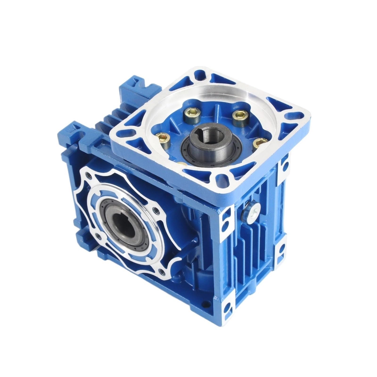 Riduttore NMRV040 quadrato a vite per motore Nema24 Nema34 | Scatola riduttore con alloggiamento in alluminio e rapporti da 5:1 a 100:1 per motore passo-passo(Ratio 100-1,For Nema 24)