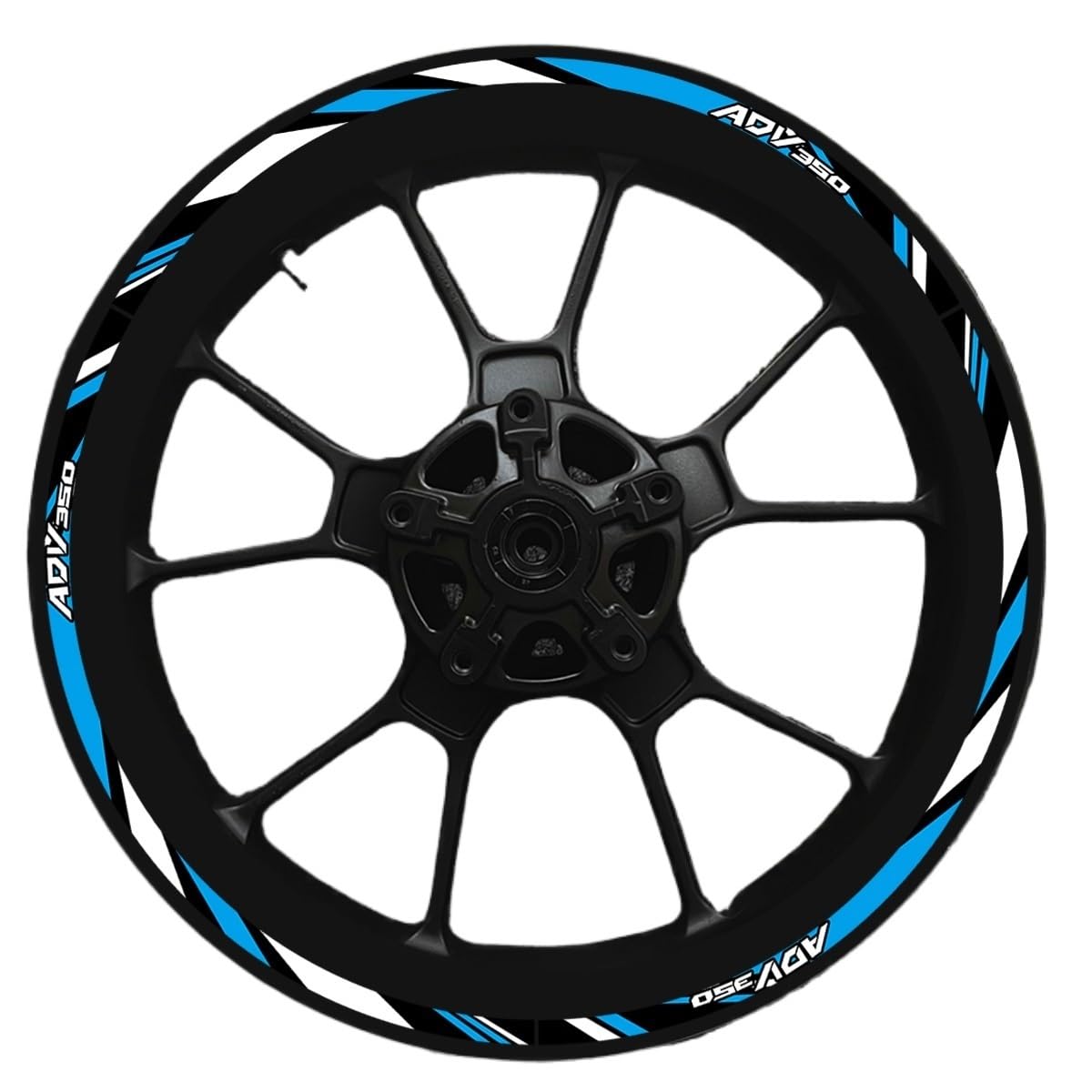 Hub Decals Rim for ADV 350 for Adv350 2022 2023 Reflective Motorcycle Wheel Hub Stickers Scooter Rim Decal Stripe Tape Waterproof Stripe Tape(Blue)