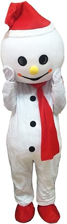 Deluxe Snowman Mascot Costume Snowman Costume Adult Suit Christmas Costume
