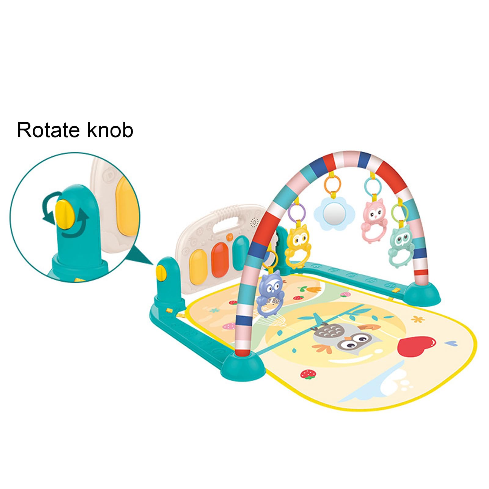 Estera de Gimnasio para Piano de Juego para Bebés, Juguete Educativo Temprano Multifunción, Estera de Actividades Musicales para Niños Pequeños