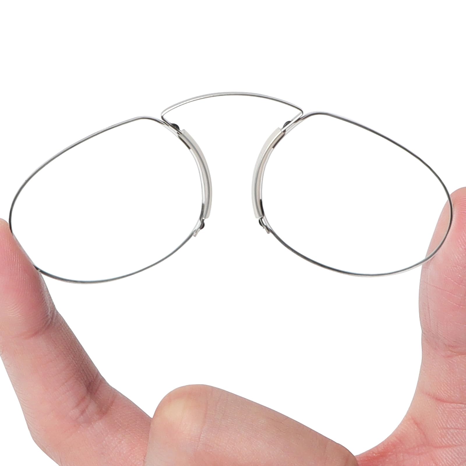 MMOWW Gafas de Lectura con Estuche Compacto Universal para Hombres y Mujeres, Monóculo Ultraligero de Ayuda a la Lectura Mini Clip Nasal Envoltura de Alambre sin Montura