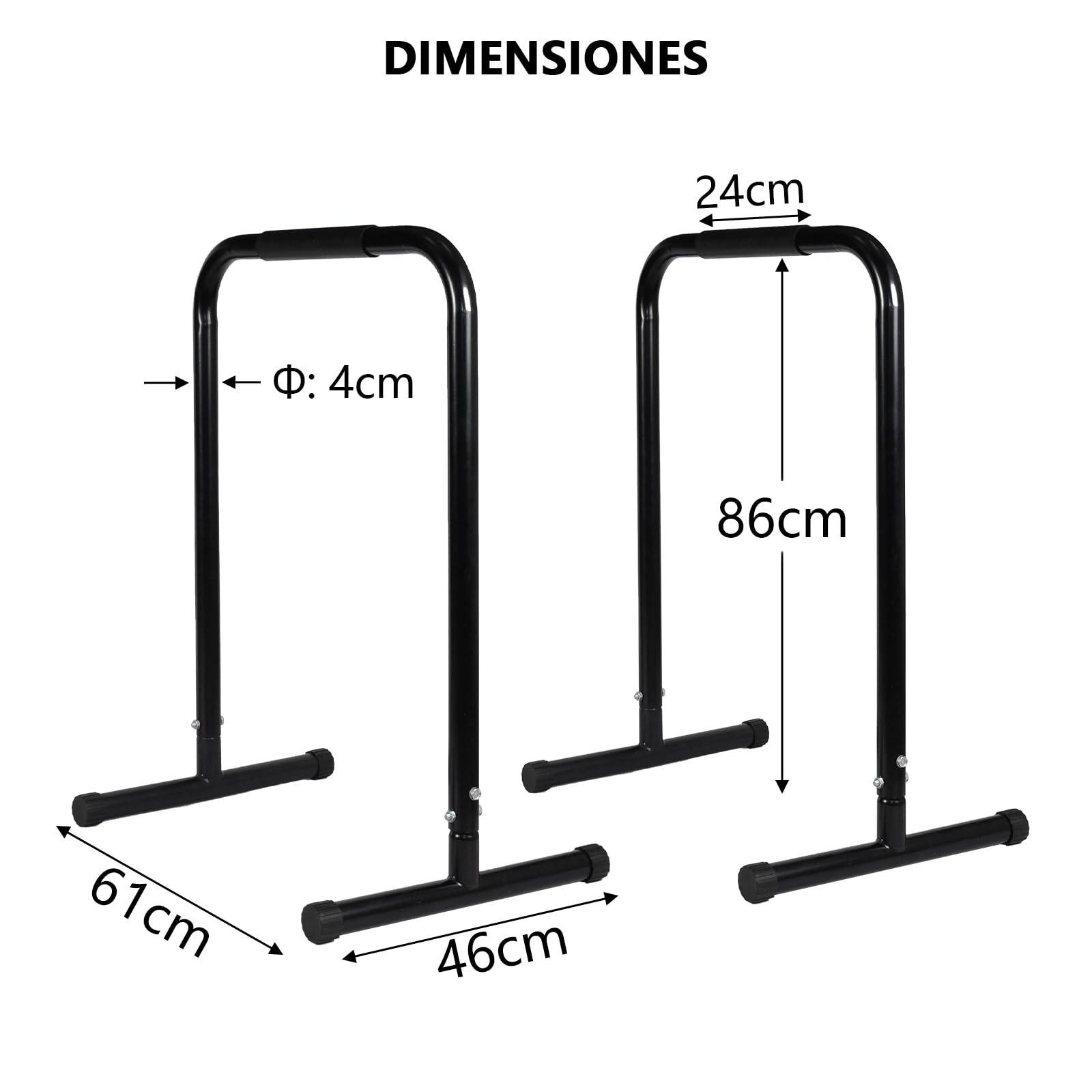 Barras Paralelas de Ejercicio, Capacidad 200 kg, Estación de Inmersión para Calistenia,Paralelas Calistenia