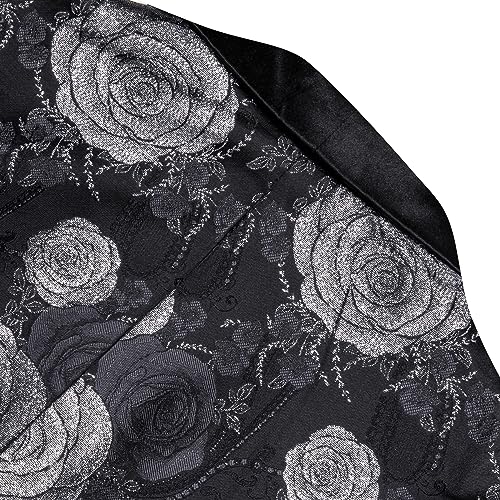 Image of Barry. Wang Men's Sport Coats & Blazers Flower Suit Jacket 1 Button Paisley Tuxedo Mardi Gras Carnival Parade Gift