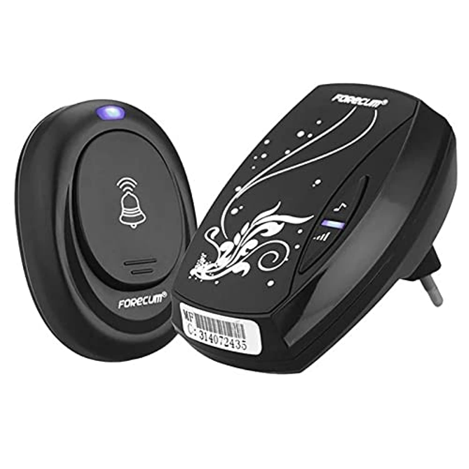 Waterproof Black Doorbell Digital LED Music 100M Range Wireless Remote Control Home Door Bell