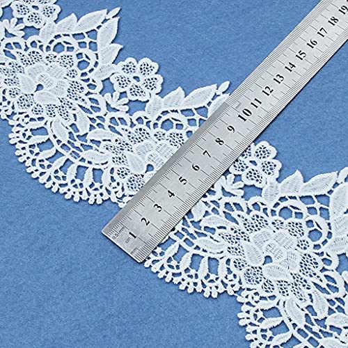 Ruban en dentelle blanche brodée de 9,1m pour decoration de mariage - 2