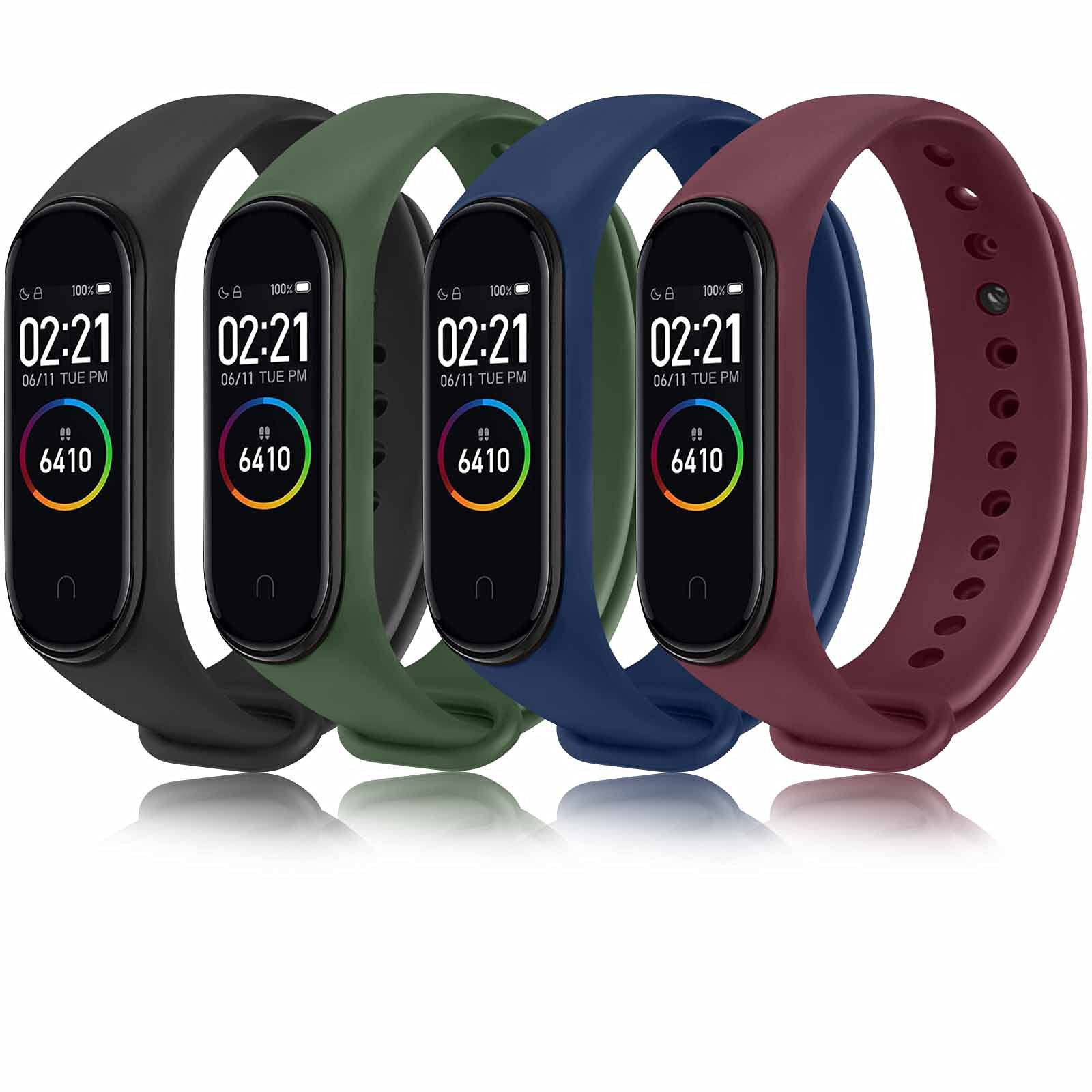Wanme Correa Compatible con Xiaomi Mi Band 4 Xiaomi Mi Band 3 Pulsera, Silicona Reloj de Recambio Banda Coloridos Correa para Xiaomi Mi Smart Band 4/3