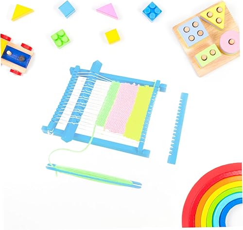 Miniatura 4 de EXCEART 1 juego de telar para manualidades, telar para principiantes, telar afgano de madera para niños, kit de creación de telar, kit de telar,