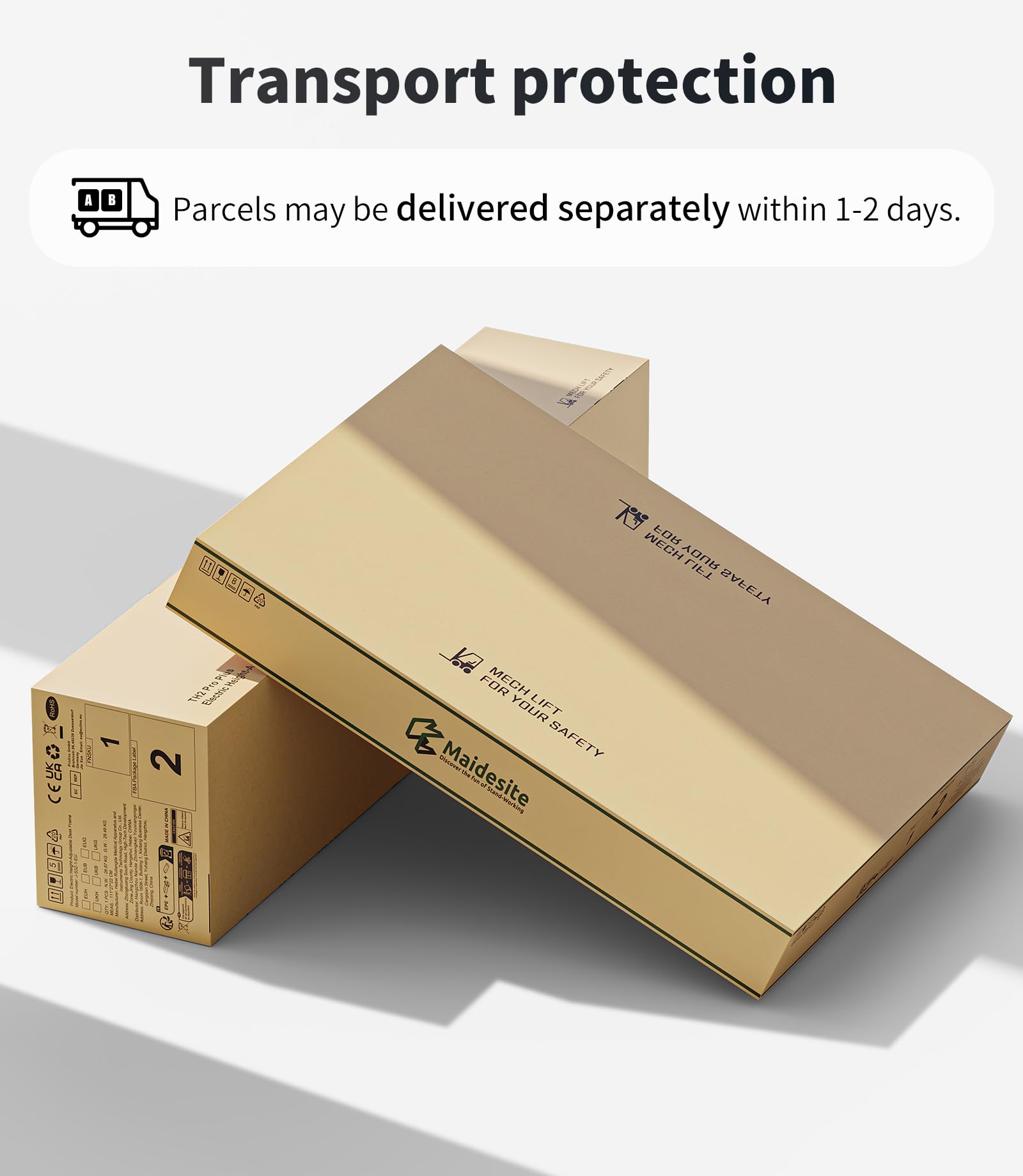 MAIDeSITe S2 Pro Plus Escritorio Regulable en Altura 160 x 80 cm