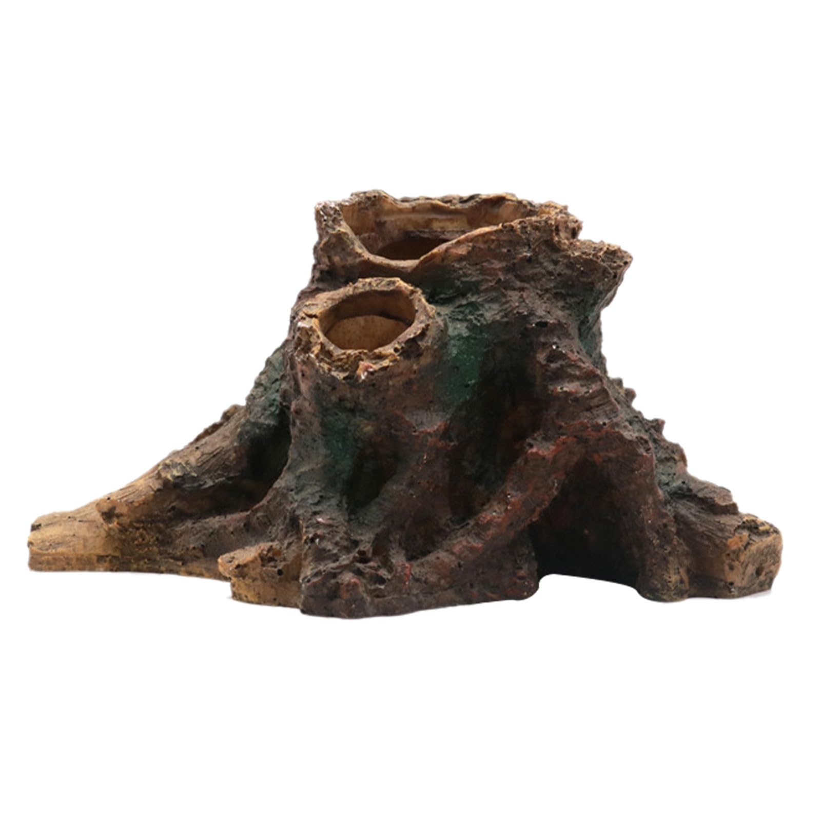 Tronco d'albero Artificiale in Resina per Acquario, simulato, Vuoto, Grotta per Pesci Betta, nascondiglio per Acquario, Decorazione per, Ornamento per Paesaggio, Marrone