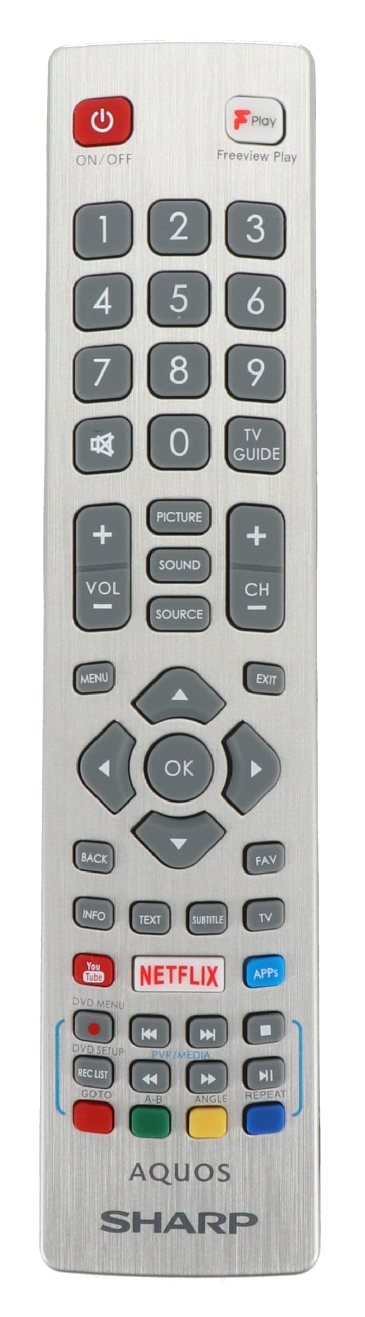 Everyday Remotes - Genuine Sharp Aquos SHW/RMC/0121 Remote Control - Includes ProCell Batteries SHW/RMC/0129 LC32HG5342KF LC-24DHG6001K LC-32HG5141K LC-40FG5242E LC-43FG5242E