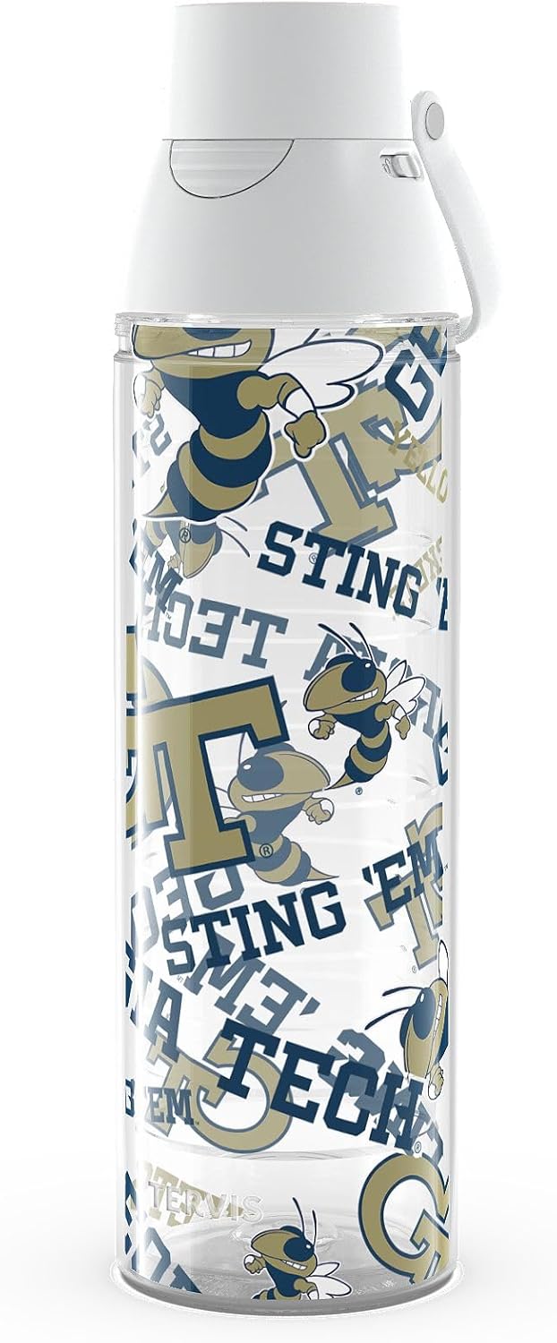 Tervis Venture Lite Georgia Tech Yellow Jackets - All Over Made in USA Double Walled Insulated Tumbler Travel Cup Keeps Drinks Cold & Hot, 24oz Water Bottle, Classic