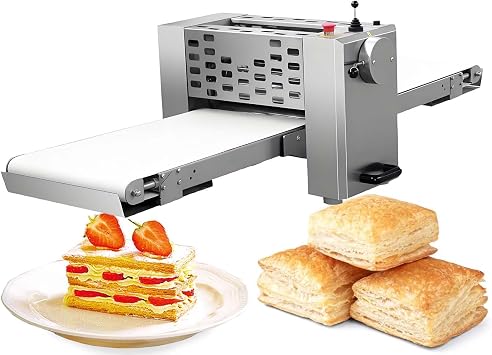 Reversible Croissant Roller Machine,11.8" 15.8" 19.7" Conveyor Belt Width,Commercial Folding Croissant Danish Dough Sheeter,500mm/19.7"