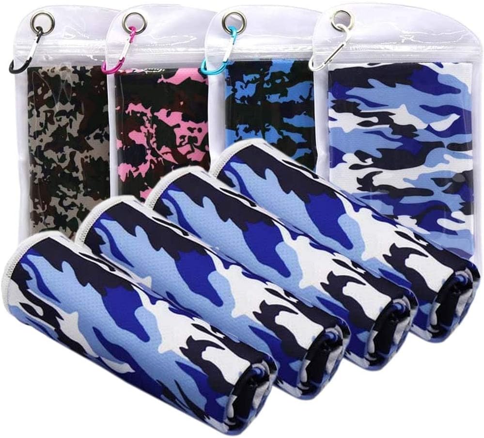 Excefore [4 Pack] Cooling Towel (40"x12") - Soft and Breathable Microfiber Chilly Towel for Yoga, Sports, Running, Gym, Camping, Fitness, and Workouts